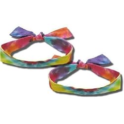 Tie Dye Mania Hand Dyed Tie-Dye Hair band with tail - 2 Pack