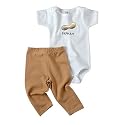 Kee-Ka Peanut Short Sleeve Bodysuit & Leggings Size 6-12Mos