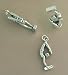 Sterling Silver Charm, 3D Gymnast, 1 1/8 inch, 3.7 grams