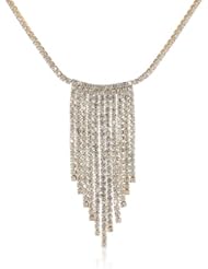 Oroclone "Crystal Set" Plated Crystal Seven Row Necklace, 16"
