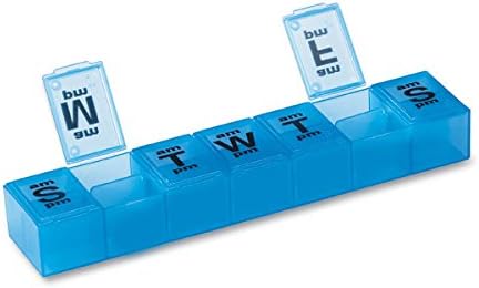 Weekly Am/pm XXL Pill Organizer, Dimensions: 10-1/8" X 2" X 1-1/4"