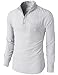 H2H Mens Casual Slim Fit Henley Roll-up Sleeve Cotton Lightweight Shirts