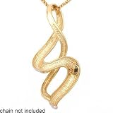 14K Two Tone Gold Unity Slide Pendant Necklace Jewelry