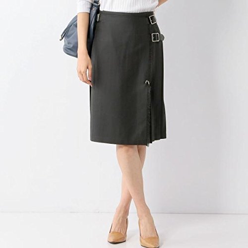 ザステーションストア（THE STATION STORE） ＜O’NEIL OF DUBLIN＞ プリーツ レザーベルト ソリッド スカート