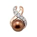 Chocolate Tahitian Pearl Pendant with Diamonds in 14K Rose Gold