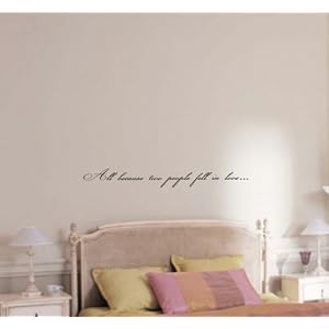 All because two people fell in love Vinyl wall art Inspirational quotes and saying home decor decal sticker steamss