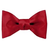 Burgundy Freestyle Bowtie by Elite Solid - Burgundy Silk