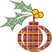 Plaid Ornament Auto Glass Sticker