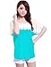 Allegra K Women Short Sleeve Tee Shirts Crochet Color Block Summer Tops
