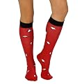 Xhilaration&reg; Juniors Knee High Socks 2 Pk - Red With Black & White Penguins/Gray Heather Solid - One Size