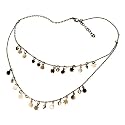 Starry Hearts Antique Bronze Metallic Collar Necklace