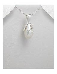 Fresh Water Pearls Pendant Necklace In 92.5 Sterling Silver