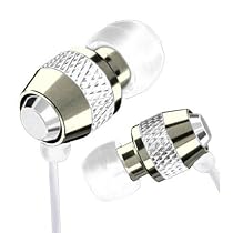 White iSmart Metal Replacement In-Ear Metal 3.5mm Stereo EarBud EarPhones HeadPhones Headset for all Apple iPhone, iPod Generation Shuffle Nano Mini Video Classic Touch / Creative Zen / ZUN / Sony / Sansa / Samsung other MP3 / MP4 / CD / DVD Players which have 3.5mm Audio Socket