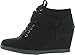 Forever Womens Peggy-51 Hot Fashion Lace Up Wedge Sneakers Casual Shoes
