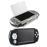 Clear Clip On Crystal Hard Case + Black Soft Silicone Skin Case for Sony PSP 2000 3000