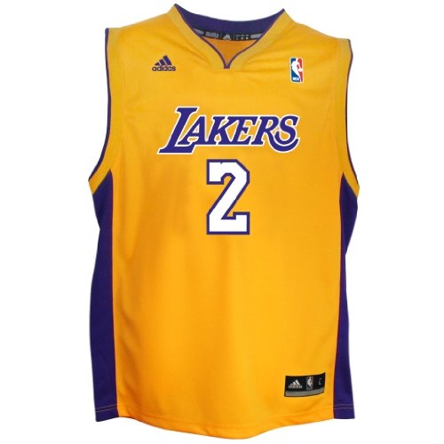 NBA Youth Los Angeles Lakers Derek Fisher Home Replica Jersey  (Gold, Small)