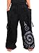 Jing Shop Harem Balloon Pants Swirl Hippie Boho Design Cotton One Size Black