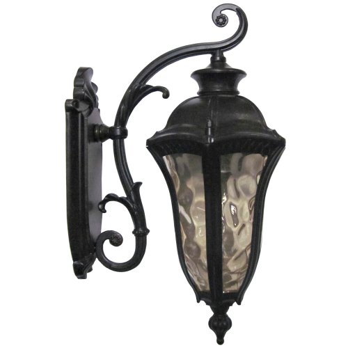 Yosemite Home Decor 326SDIWB Straford 1 Light Outdoor Wall Sconce with Water Glass Shade Small