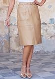 Jessica London Plus Size Seamed Leather Skirt