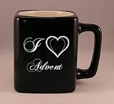 Laser Engraved Coffee Mug with I Love Advent