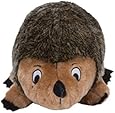 Outward Hound Kyjen  32022 Hedgehogz Dog Toys Plush Rattle Grunt and Squeak Toy, Large, Brown