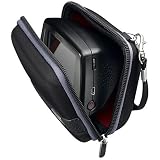 Deluxe Stylish GPS Hard Shell Carrying Case Designed to Fit 3.5 Rounded Back Navigator Units w/ Removable Wrist Strap for easy portability and Complimentary Screen Cleaning Cloth