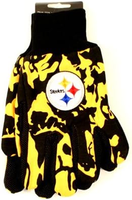 Pittsburgh Steelers Camouflage Sport Utiilty Gloves in Team Colors