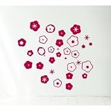 Domestic Tapetensticker poppies burgundy
