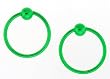Anodized Green Titanium Captive Rings - 16g - 12mmx4mm Bar (Sold as Pair)