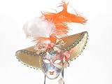 Orange Capello Stoffa Design Venetian Mask