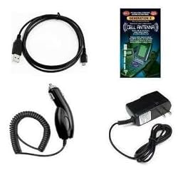 USB Data Sync Cable + Rapid Charger + Home Wall Charger + Generation X Antennta Booster for Motorola i776, Renegade V950, RAZR VE20, Adventure V750 , E8 ROKR, Z9, Z6c, Q9h, V8, V9, V9M
