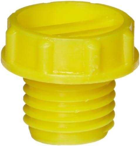 Kapsto 700 7/16 - 20 UNF Polyethylene Screw Plug, Yellow, 16 mm Tube OD (Pack of 100)