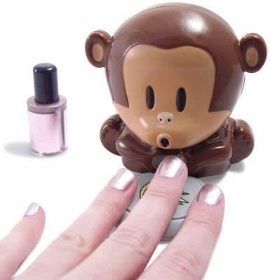 Youcool® Mini Cute Plastic Monkey Finger Nail Polish Varnish Air Dryer Blower