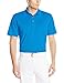 PGA TOUR Men's Regular Airflux Solid Mesh Short Sleeve Classic Golf Polo Shirt, Methyl Blue, Large