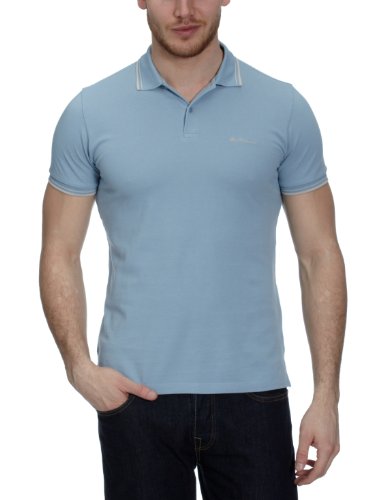 Ben Sherman Herren Poloshirt MC00001S, Gr. 48/50 (M), Blau (light marine 79C) Preisvergleich