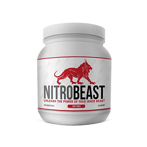 NitroBeast Pre Workout Supplements Incredible Pumps Fruit Punch