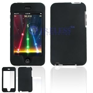 Black Rubber Feel Snap-On Cover Hard Case Cell Phone Protector for Apple iTouch Ipod Touch II 2G [Beyond Cell Packaging]