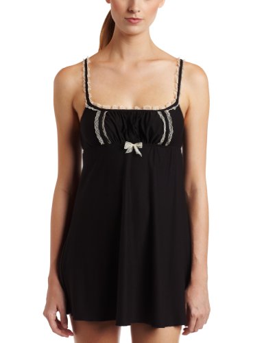 Cinema Etoile Women's Modern Romance Softly Brushed Knit Babydoll Lingerie