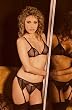 Elegant Moments 3pc. Set. Fishnet bra & g-string & garter belt. 1435