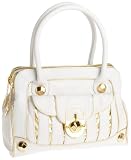 Betsey Johnson Electrified Satchel,White,one size