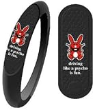 Plasticolor 006600R01 Happy Bunny "Driving Like A Psycho Is Fun" Steering Wheel Cover