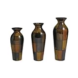 IMAGE OF Kichler Lighting 78089 Hand-Painted Porcelain Color Block Vases, Set of Three