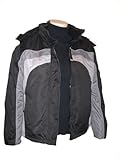 IMAGE OF Womens Regular and Plus Size Slightly Insulated Ski/Snowboard Jacket Coat, Purple or Black Color Block (1X (16/18), Black)