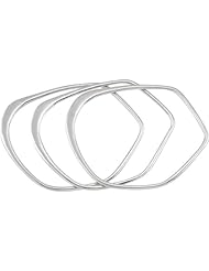 Sterling Silver Set of 3 Bangle Bracelets