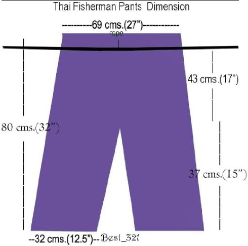 ClickThai.!!.Fisherman Pants Pregnancy Pants Yoga Beach Summer Pants 3/4 Length (Blue)