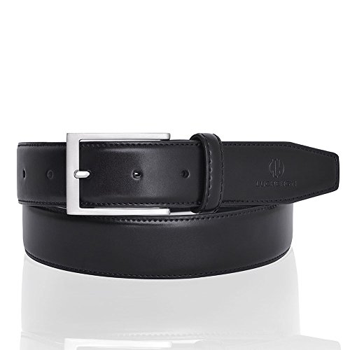 Dress Belts for Men Stitched Leather Uniform Belt 34