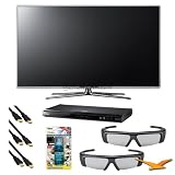 Samsung UN55D7000 55-Inch 1080p 240Hz 3D LED HDTV (Silver) 3D Bundle with UN55D7000, BDD5500 3D Blu Ray Player, 2 SSG-3050GB 3D Glasses, Xtreme 6 ft 1.4v HDMI Cables (x3), and TV Screen Cleaning Solution