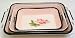 French Vintage Chic Serving Trays / Set of 3, Pink Enamel