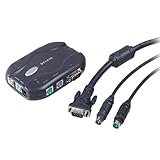 Belkin 2-Port KVM Switch with Bundled Cables (F1DJ102P-B)