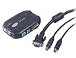 Belkin 2-Port KVM Switch with Bundled Cables (F1DJ102P-B)